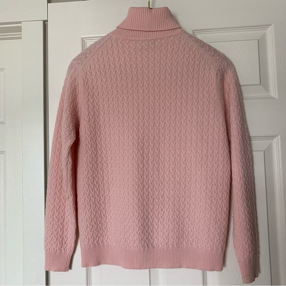 100% Cashmere Pink Turtleneck Sweater Size M - Picture 6 of 7